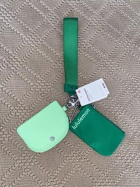 lululemon athletica Green Keychain Wallet Set - Mint and Kelly Green
